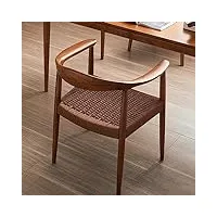 sovpo chaises de salle à manger de style japonais, fauteuil avec coussin en corde en papier kraft, chaise simple d'intérieur décontractée, chaise longue for cuisine salle à manger café bar bureau salo