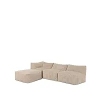 icon tetra pouf en forme de l beige canapé 3 places canapé de sol canapé modulaire meuble de salon
