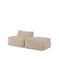 icon tetra - pouf avec tabouret - canapé de sol - canapé modulaire - meuble de salon - beige
