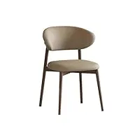 lirrebol chaises de salle à manger modernes avec pieds en bois, dossier incurvé, chaises de cuisine rembourrées en simili cuir, chaises d'appoint pour cuisine/salle à manger/salon/chambre à coucher