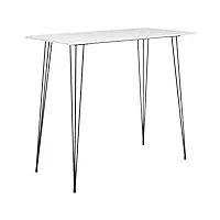generico larryhot table de bar blanc 120 x 60 x 105 cm, tables de cuisine et salle à manger