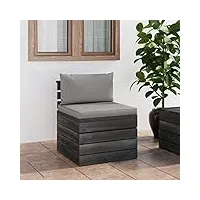 larryhot 3061684 canapé central de jardin avec coussins en bois de pin, meubles et chaises de jardin, unité pour canapé modulaire d'extérieur,