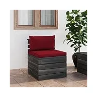 larryhot 3061692 canapé central de jardin avec coussins en bois de pin, meubles et chaises de jardin, unité pour canapé modulaire d'extérieur,