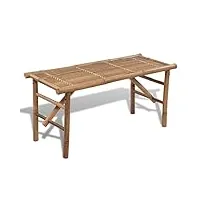 larryhot banc de jardin pliable 118 cm en bambou, meubles et chaises de jardin, bancs de jardin, 41503