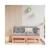generico larryhot canapés d'angle avec coussins 2 pièces en bois massif de douglas,meubles et chaises de jardin, unité pour canapé modulable d'extérieur, 825455