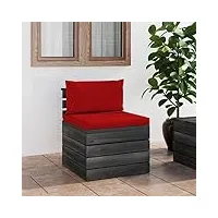 larryhot 3061689 canapé central de jardin avec coussins en bois de pin, meubles et chaises de jardin, unité pour canapé modulaire d'extérieur,