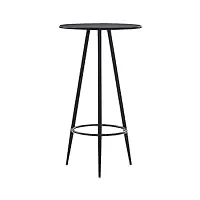 generico larryhot table de bar noire 60 x 107,5 cm en mdf, tables de cuisine et salle à manger, 281543
