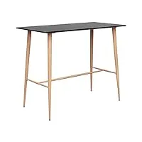 generico larryhot table de bar noire 120 x 60 x 105 cm, table de cuisine et salle à manger, 248146