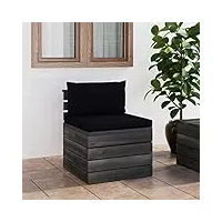 larryhot 3061690 canapé central de jardin avec coussins en bois de pin, meubles et chaises de jardin