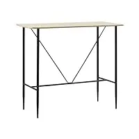 generico larryhot table de bar chêne 120 x 60 x 110 cm en mdf, tables de cuisine et salle à manger, 281548
