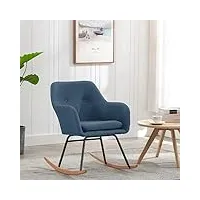 générique chaise à bascule bleu tissu,meubles,fauteuils et chaises,fauteuils à bascule,9.05 kg,bleu,289531