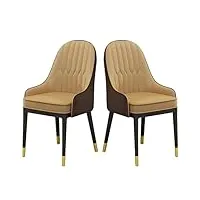 chaises de restaurant rembourrées modernes du milieu du siècle, chaises de cuisine modernes, bras d'intérieur, chaise en cuir, salon moderne, salle à manger, fauteuils d'appoint, chaise de négociatio