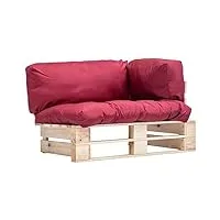 générique larryhot canapé de jardin palette avec coussins rouge pinède mobilier de jardin,sièges de jardin,canapés de jardin,rouge