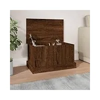 dcraf nice cabinets & coffre de rangement - boîte de rangement en chêne marron - 50 x 30 x 28 cm - bois d'ingénierie