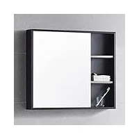kohara armoire murale de salle de bain, armoire de rangement pour miroir de salle de bain, armoire à miroir de salle de bain en aluminium, boîte à miroir murale double face, armoire à m