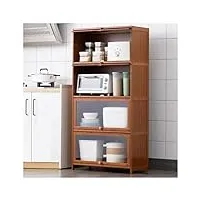 zt6f armoire de cuisine moderne avec portes, armoires indépendantes, étagère de rangement pour épices, armoire pour casseroles et poêles,b,70x33x140cm