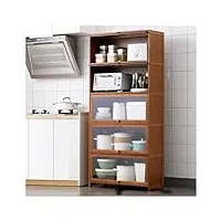 zt6f armoire de cuisine moderne avec portes, armoires indépendantes, étagère de rangement pour épices, armoire pour casseroles et poêles,b,70x33x172cm