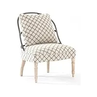 fgderf chaises chaise de bureau confortable et douce, chaise de bureau en tissu de coton et de lin, chaise d'ordinateur design en bois massif et structure en métal fauteuil