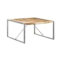 aijuukjp nice tables table de cuisine et de salle à manger table à manger 140 x 140 x 75 cm bois de manguier brut