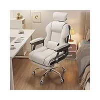 meilleure chaise de bureau de jeu à dossier haut, grande et grande chaise d'ordinateur avec siège large, chaises de bureau, fauteuil ergonomique, dossier épais rembourré, canapé simple pour adultes,