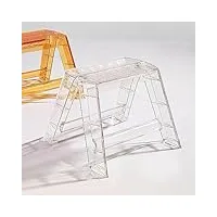 escabeau pliable en acrylique pour adultes - petite chaise pliable pour intérieur et extérieur - tabouret transparent pour cuisine bibliothèque - 1 marchepied