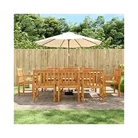 tidyard chaises de jardin lot de 8 56x55,5x90 bois massif d'acacia, chaise à dîner d'extérieur, chaise de balcon pour extérieur, camping, jardin et terrasse