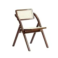 chaises de salle à manger pliantes, chaises de cuisine pliables en bois, chaises de salle à manger modernes en rotin du milieu du siècle, chaises de salle à manger pliables for petit espace, pas d'ass