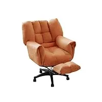 ipsu chaise de salle pivotante, chaise de bureau à domicile avec dossier inclinable et repose-pieds, fauteuil pivotant ergonomique à hauteur réglable, chaise de travail d'ordinateur pour chambre