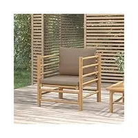 générique larryhot canapé de jardin avec coussins taupe bambou mobilier de jardin,sièges de jardin,Éléments pour canapés modulables de jardin,taupe