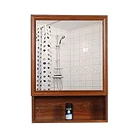 noaled armoire de salle de bain murale pour la maison ou l'hôtel, armoire de rangement murale en aluminium avec miroir