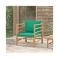 tidyard canapé de jardin avec coussins vert bambou, canapé de exterieur meuble de jardin pour balcon terrasse