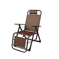 chaise longue zero gravity, chaise longue d'extérieur zero gravity, pour patio, osier, rotin, chaises inclinables, plage, piscine, pelouse, camping, intérieur, bureau, chaise longue, supporte 200