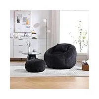 kecduey pouf confortable, canapé super doux rotation libre à 360 °, chaise ronde pivotante, en mousse à mémoire de forme haute densité pour adulte et salon, chambre à coucher