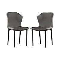 sophiass ensemble de 2 chaises de cuisine en cuir pu, salle à manger, chambre à coucher, balcon, canapé, coiffeuse en acier au carbone, chaise de maquillage