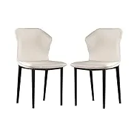 sophiass ensemble de 2 chaises de cuisine en cuir pu, salle à manger, chambre à coucher, balcon, canapé, coiffeuse en acier au carbone, chaise de maquillage