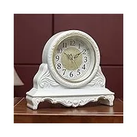 fftdcyht horloge de batterie de table rétro vintage, horloge de cheminée, horloge de bureau antique, horloges en bois de 8 pouces pour cheminée/bureau, décoration de salon