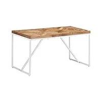 tekeet furniture home tools table à manger en bois d'acacia massif et manguier 140 x 70 x 76 cm