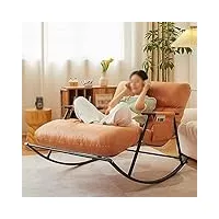 zero gravity fauteuil de jardin inclinable avec accoudoirs – double canapé moderne d'intérieur avec coussin respirant, chaise à bascule pour chambre à coucher et design ergonomique
