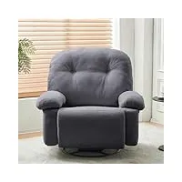 fauteuil de massage en tissu, fauteuil de relaxation avec massage thermique, pivotant à 360°, fauteuil de relaxation avec accoudoirs et dossier rembourrés, fauteuil de salon, fauteuil de salon de
