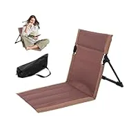 chaise longue de plage chaise de sol chaise de plage inclinable pliante et imperméable chaise de plage légère et portable avec sac de transport pour les vacances le jardin le camping le parc