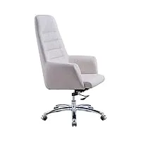 chaise de bureau produits de bureau chaise traditionnelle en cuir noir respectueux de l'environnement, inclinable à 125 °, dossier ergonomique élargi/dispersion de la pression de la colonne