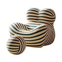 canapé sectionnel en éponge pour le salon, canapé de sol modulaire moderne en mousse haute densité, canapé simple en forme avec pouf rond, polyester (couleur : h, taille : 30 x 28