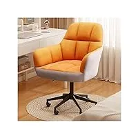 fauteuil de bureau ergonomique en velours - réglable en hauteur - pivotant à 360 ° - confortable - chaise d'appoint roulante pour salon