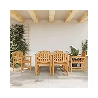 rantry chaises de jardin, 6 pièces, 58 x 59 x 88 cm, en bois massif, en teck, chaises d'extérieur, chaises de salle à manger pour jardin, mobilier de jardin, mobilier d'extérieur, terrasse