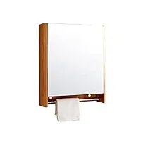 armoire à pharmacie avec miroir – avec porte-serviettes, armoire à glace en inox, armoire au dessus des toilettes de la salle de bain
