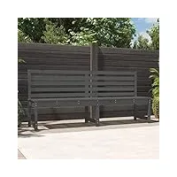 arkem banc de jardin gris 201,5 cm bois massif de pin,banc de plage,banc de jardin,banc léger