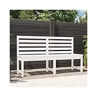 arkem banc de jardin blanc 157,5 cm bois massif de pin,banc léger,banc de plage,banc de jardin