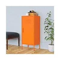techpo meuble de rangement en acier orange 42,5 x 35 x 101,5 cm