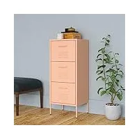 techpo furniture home tools armoire de rangement en acier rose 42,5 x 35 x 101,5 cm
