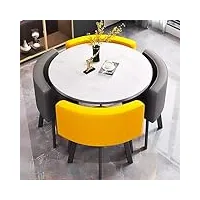 table cuisine avec chaise, table ronde avec 4 chaises, salon de cuisine, meubles de salle à manger de loisirs modernes (size : m)